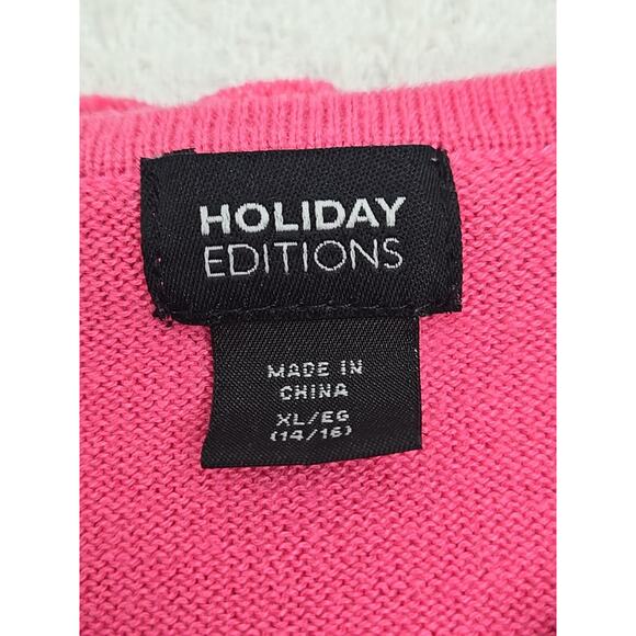 Crop Cardigan In Pink Girls XL Button Closure Knitted Shrug Sweater Top - Picture 4 of 6